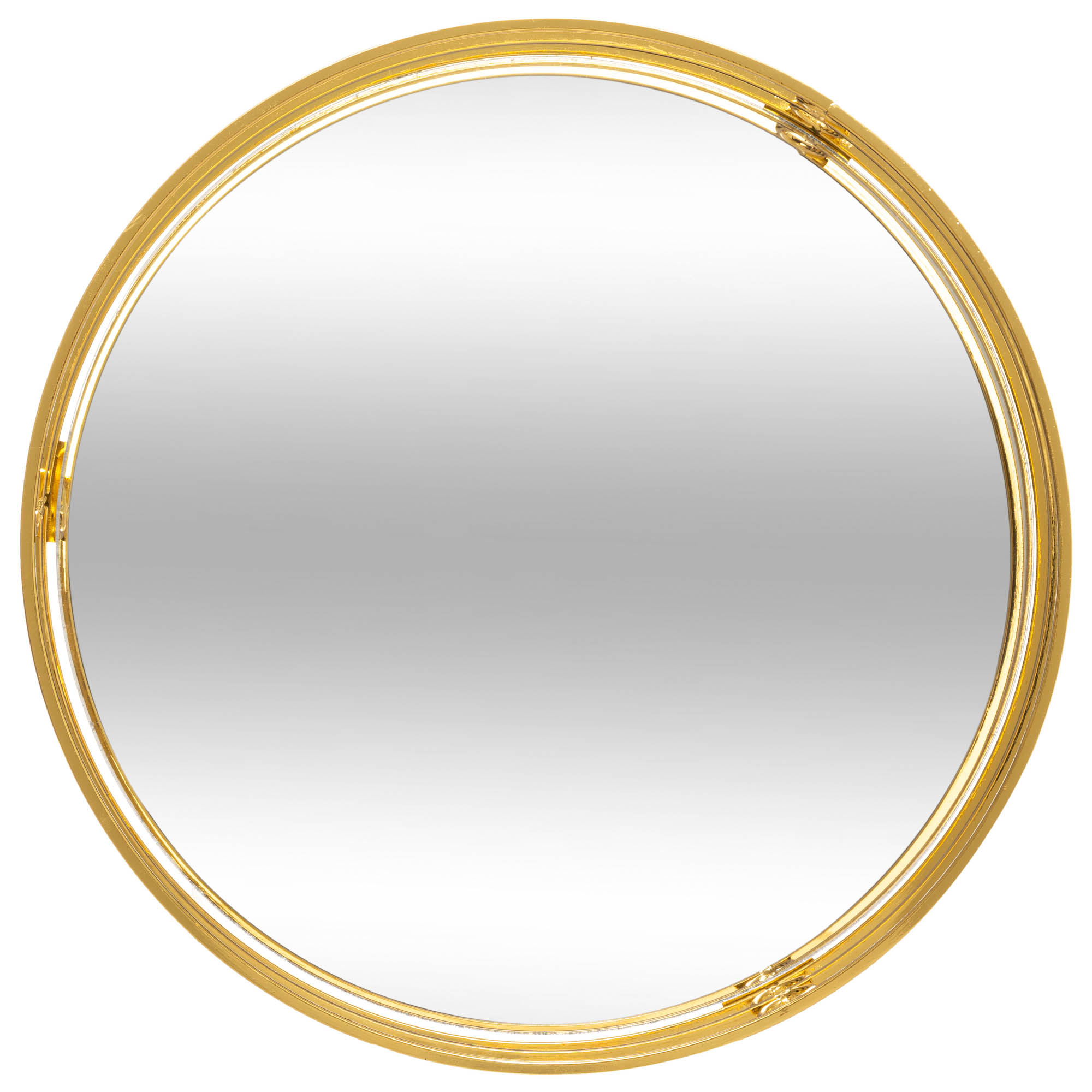 Tabuleiro espelhado FEEL dourado em metal 20cm