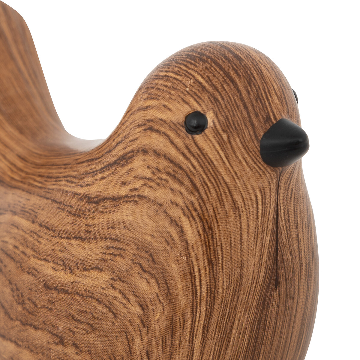 Estátua de pássaro castanho em cerâmica