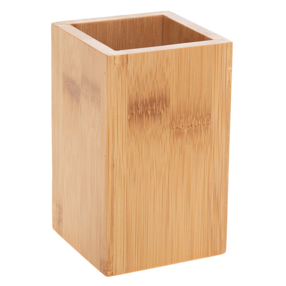 Conjunto de 3 acess&oacute;rios wc e tabuleiro em bambu