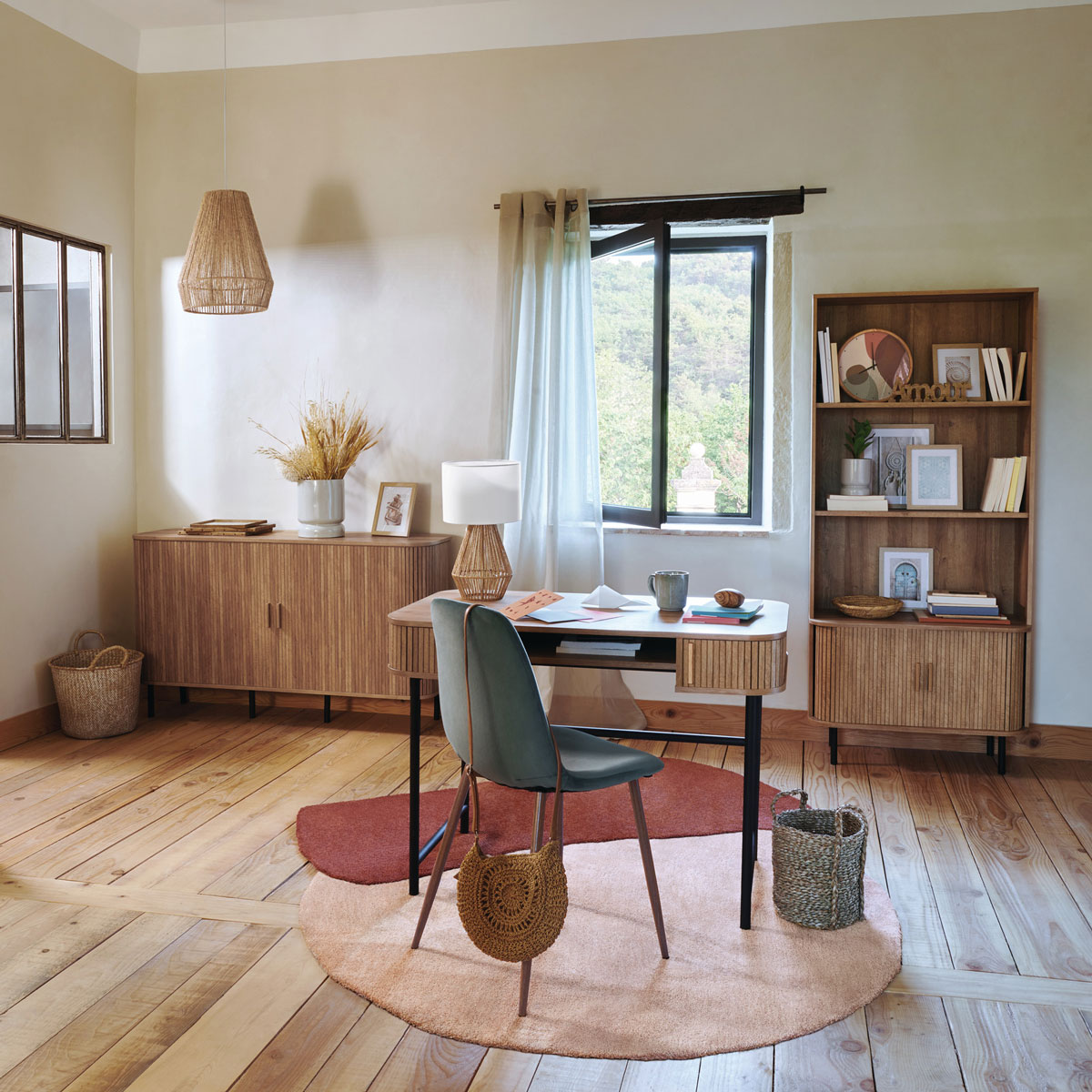 Secretária COLVA bege com 2 portas