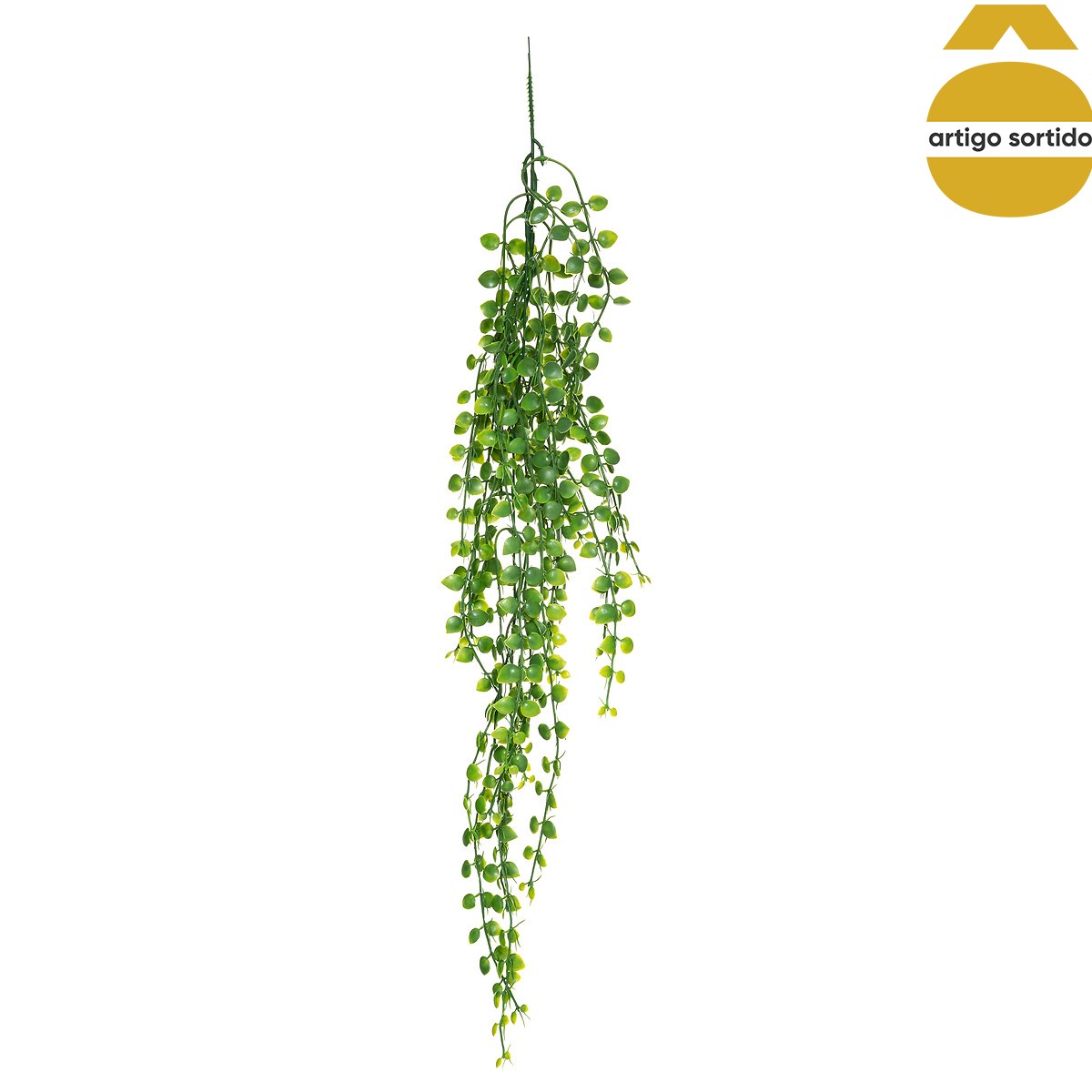 Haste verde suspensa artificial 75cm