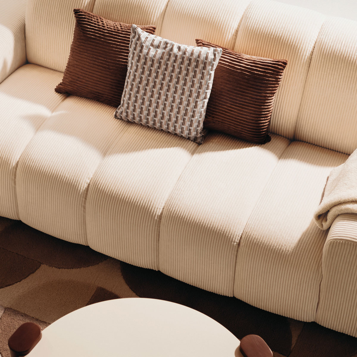 Sofá PALMA de marfim 212x97x76cm