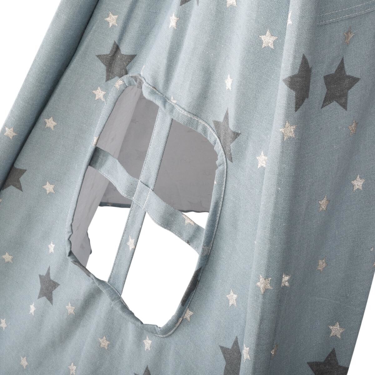 Tenda TIPI azul com estrelas