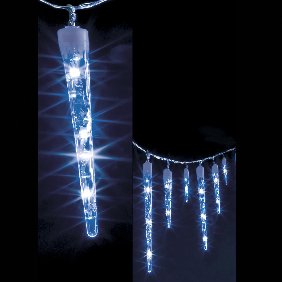 Cortina natal efeito queda de neve azul BRIGHT 63 leds