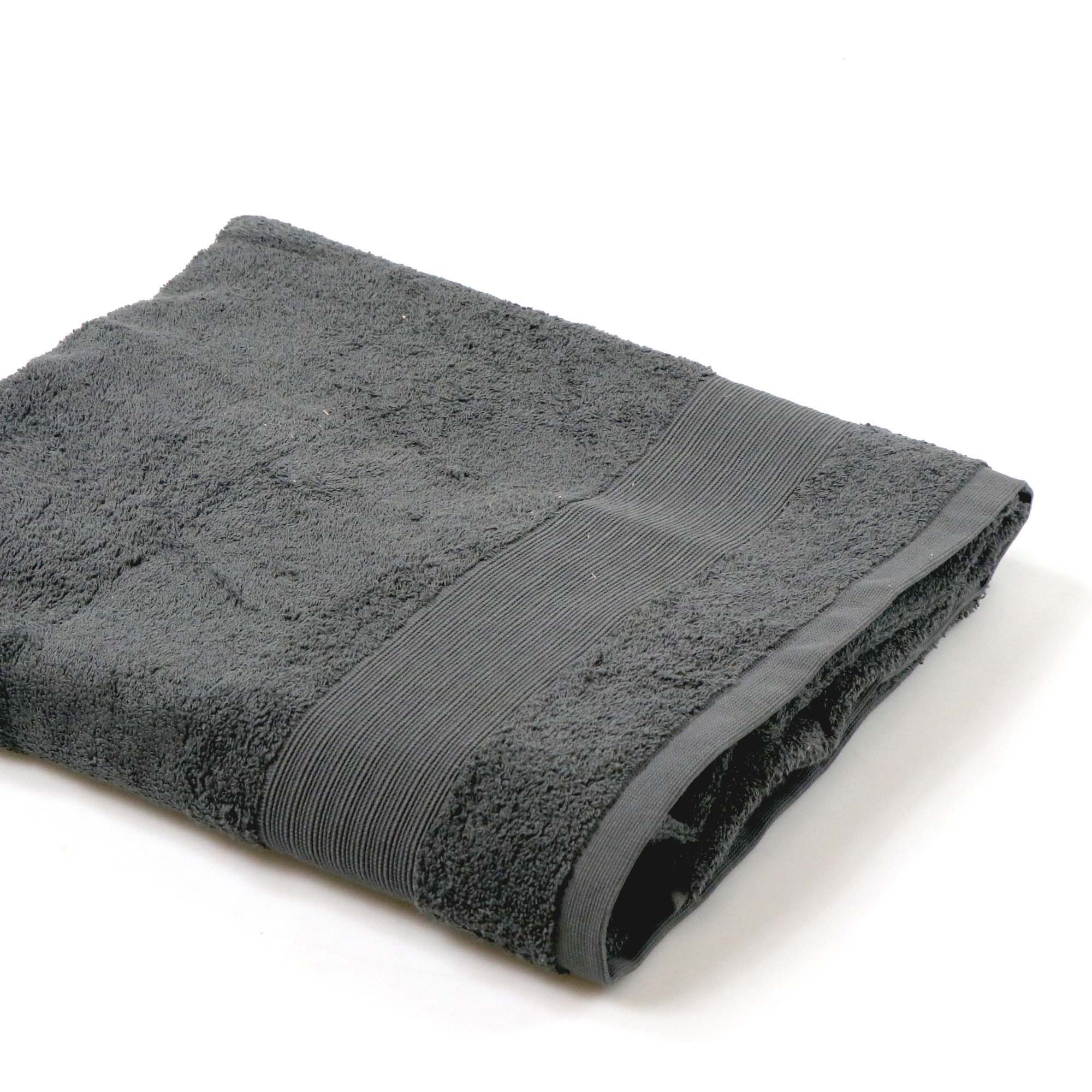 Toalha len&ccedil;ol de banho cinza escuro TIMELESS 100x150cm