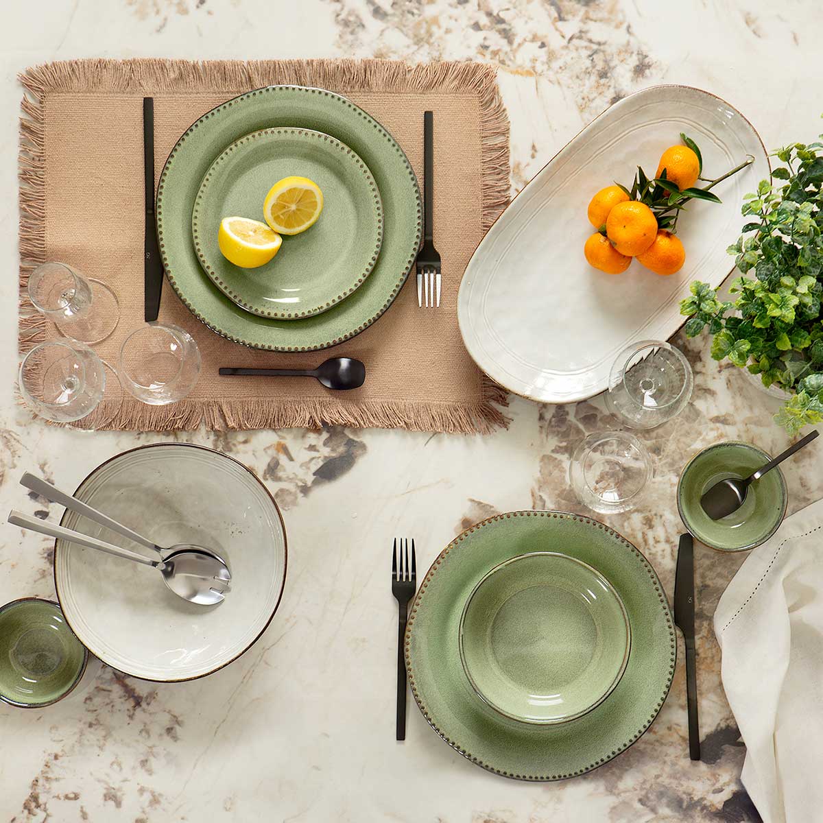 Conjunto de 2 colheres de salada olimpe