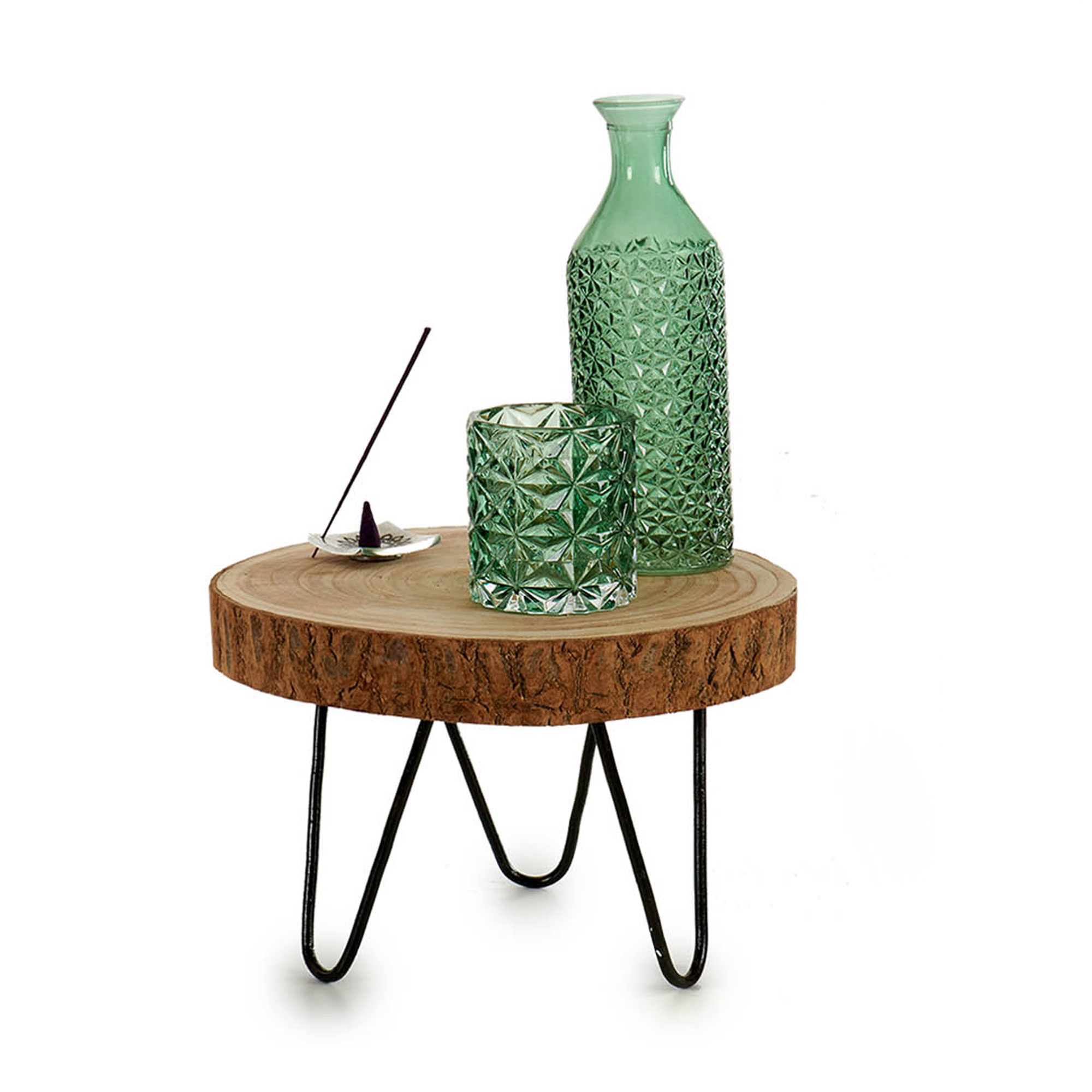 Mesa de apoio decorativa castanha 28cm