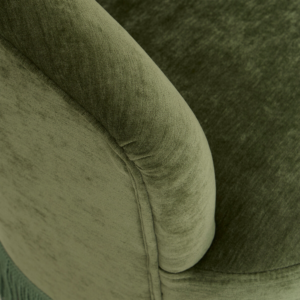 Poltrona ALANYA verde caqui em chenille 67,5x60x71cm