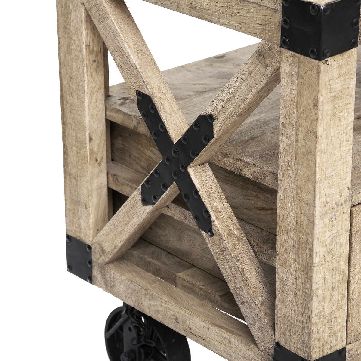 M&oacute;vel para tv com 1 gaveta SILAS bege em madeira mango