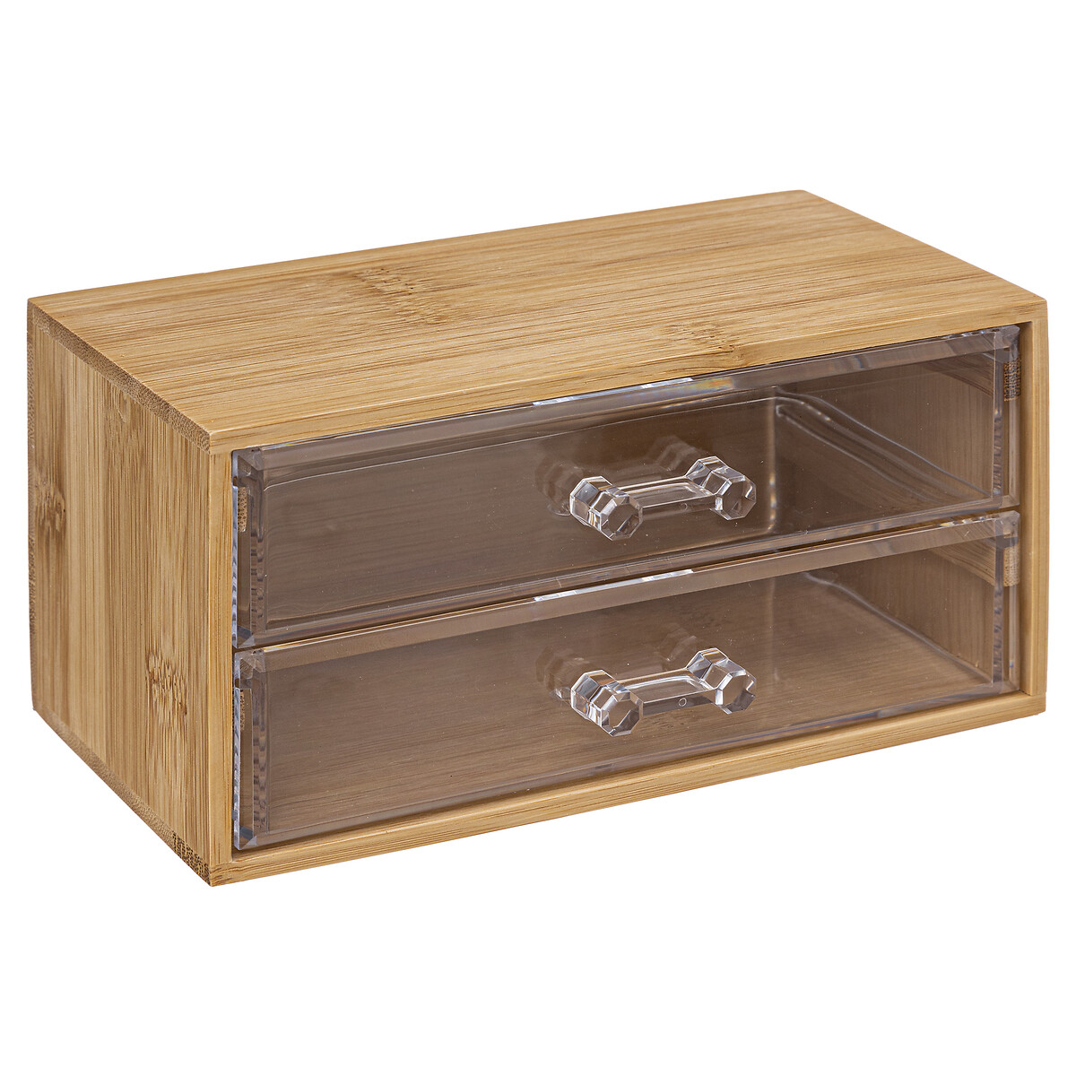 Organizador wc com 2 gavetas em bambu