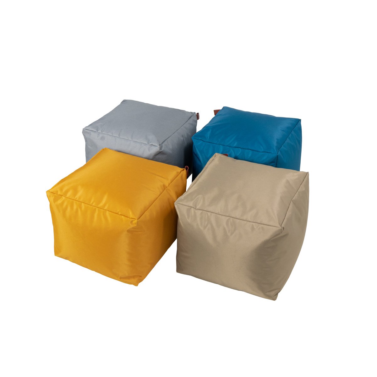 Pufe quadrado imperme&aacute;vel cinza 45x45cm