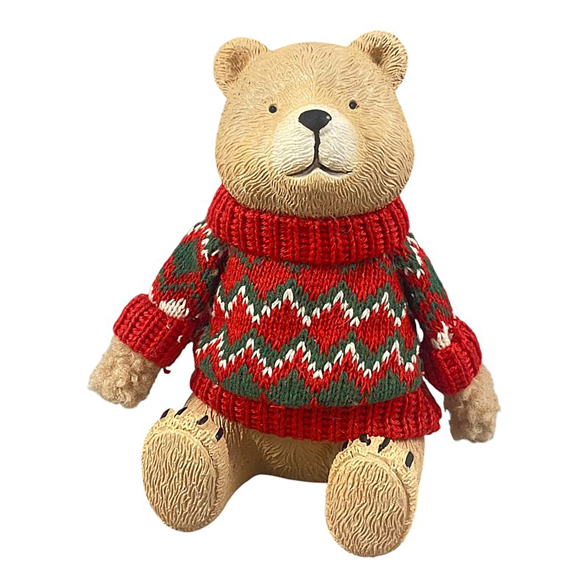 Figura urso com camisola de natal