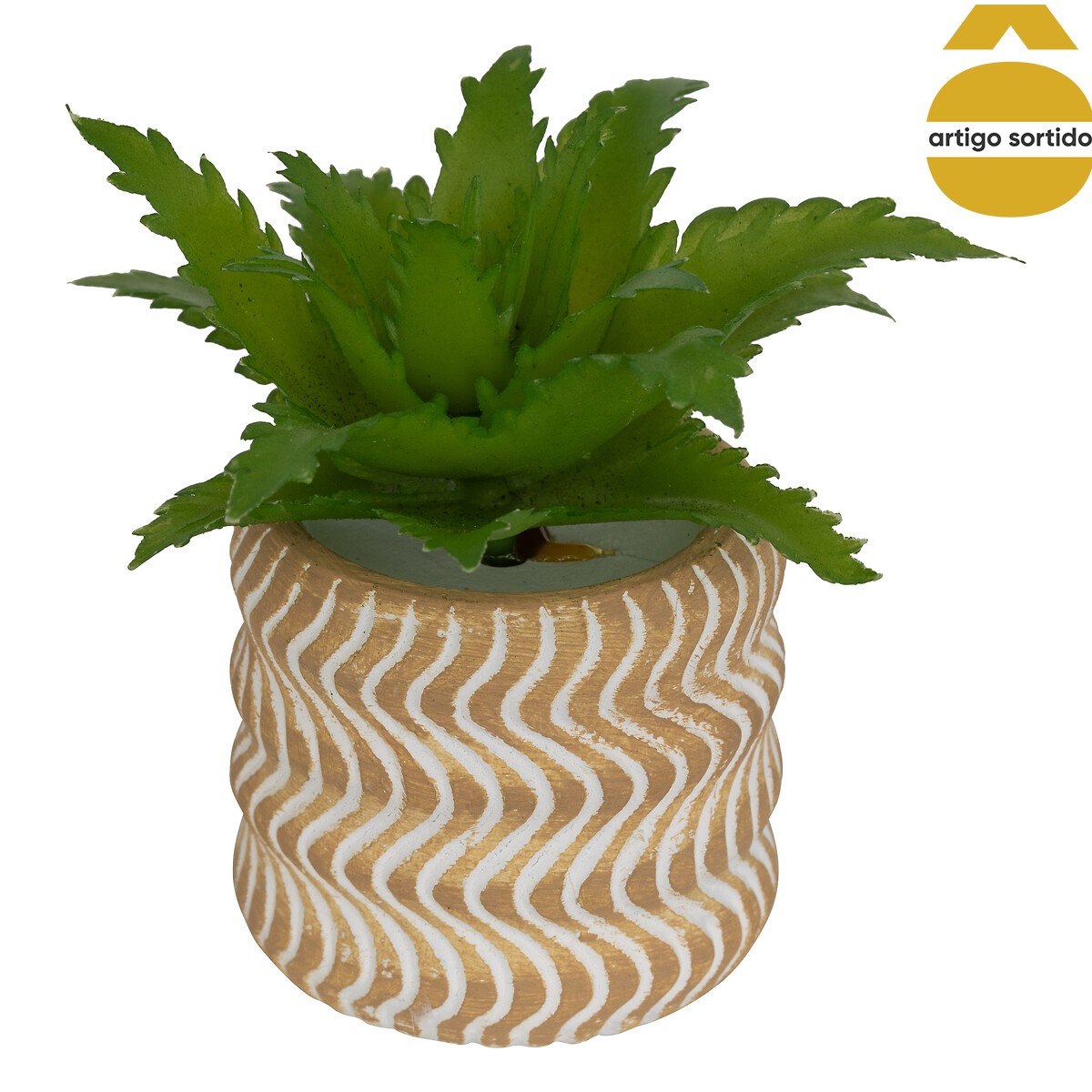 Vasinho com planta suculenta artificial 7cm