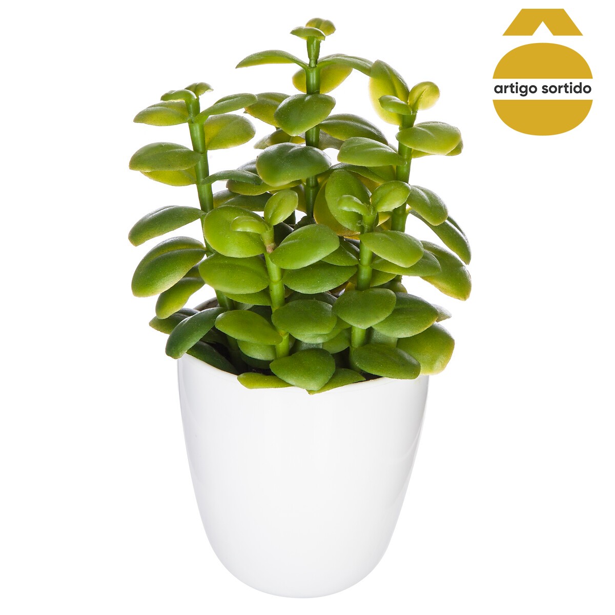 Vaso com suculentas artificiais 18cm