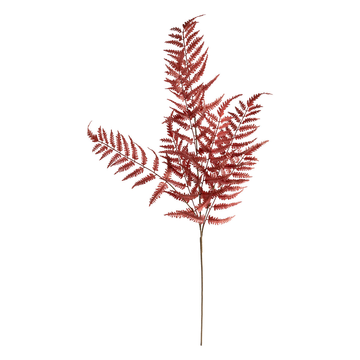 Haste de feto artificial vermelho james 90cm