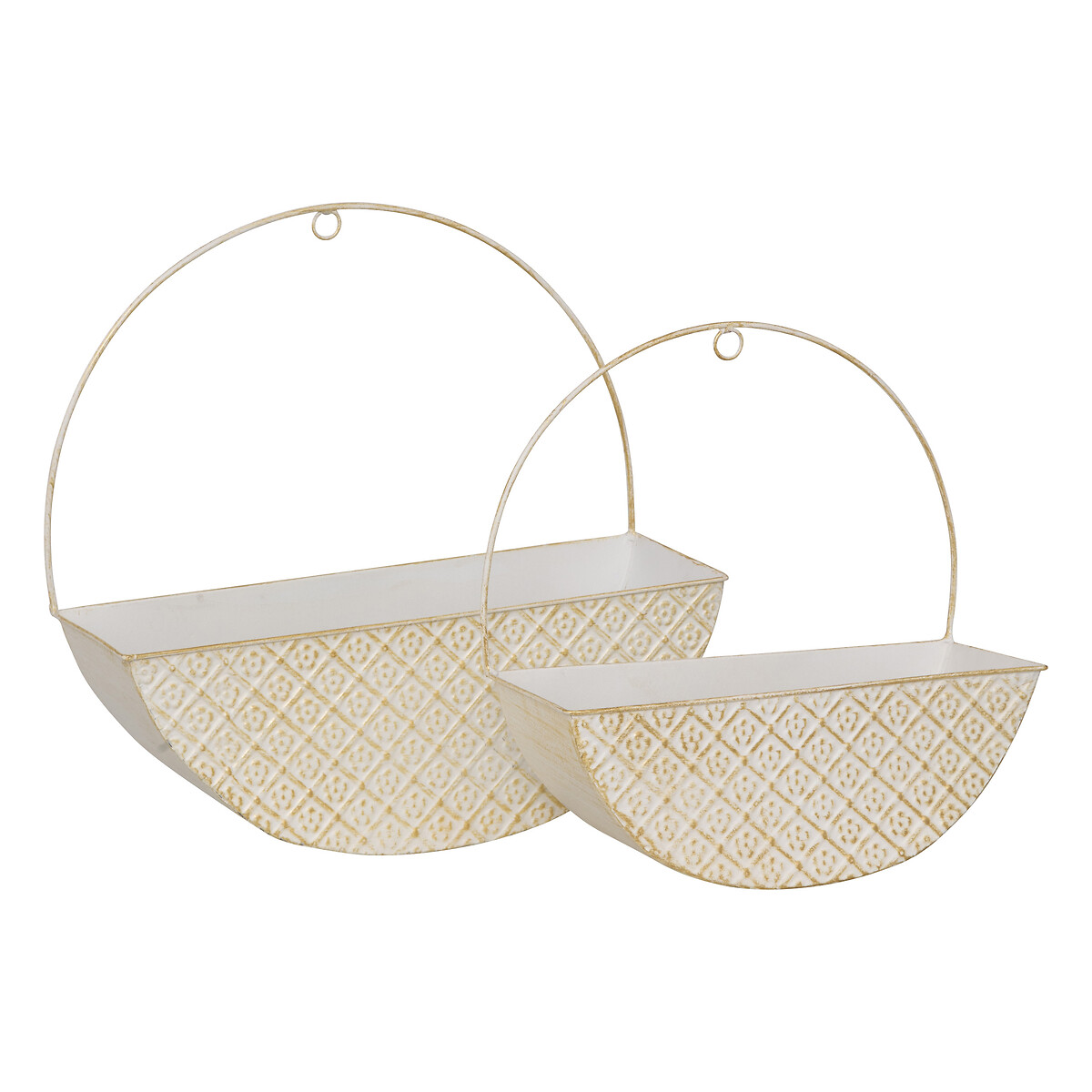 Floreira TINO em metal branco 34cm