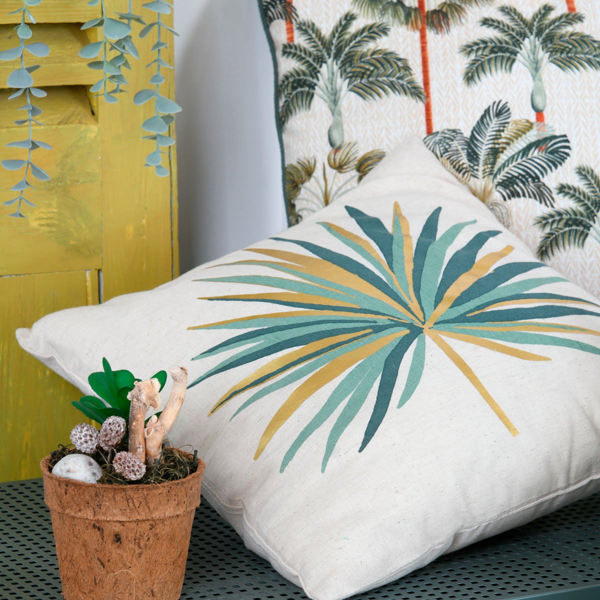 Almofada CASABLANCA verde 40x40cm