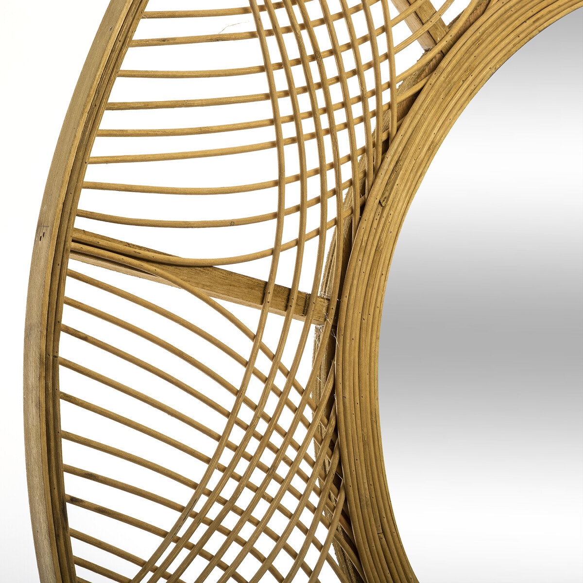 Espelho de parede INA bege bambu 90cm