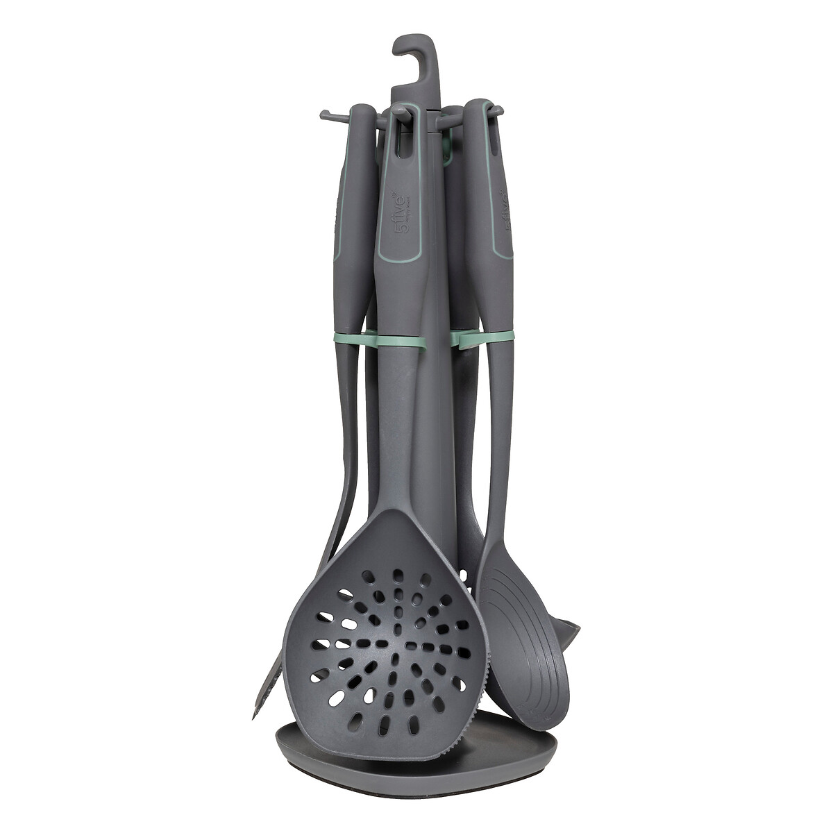 Conjunto de 5 utens&iacute;lios de servir com suporte N&Eacute;O