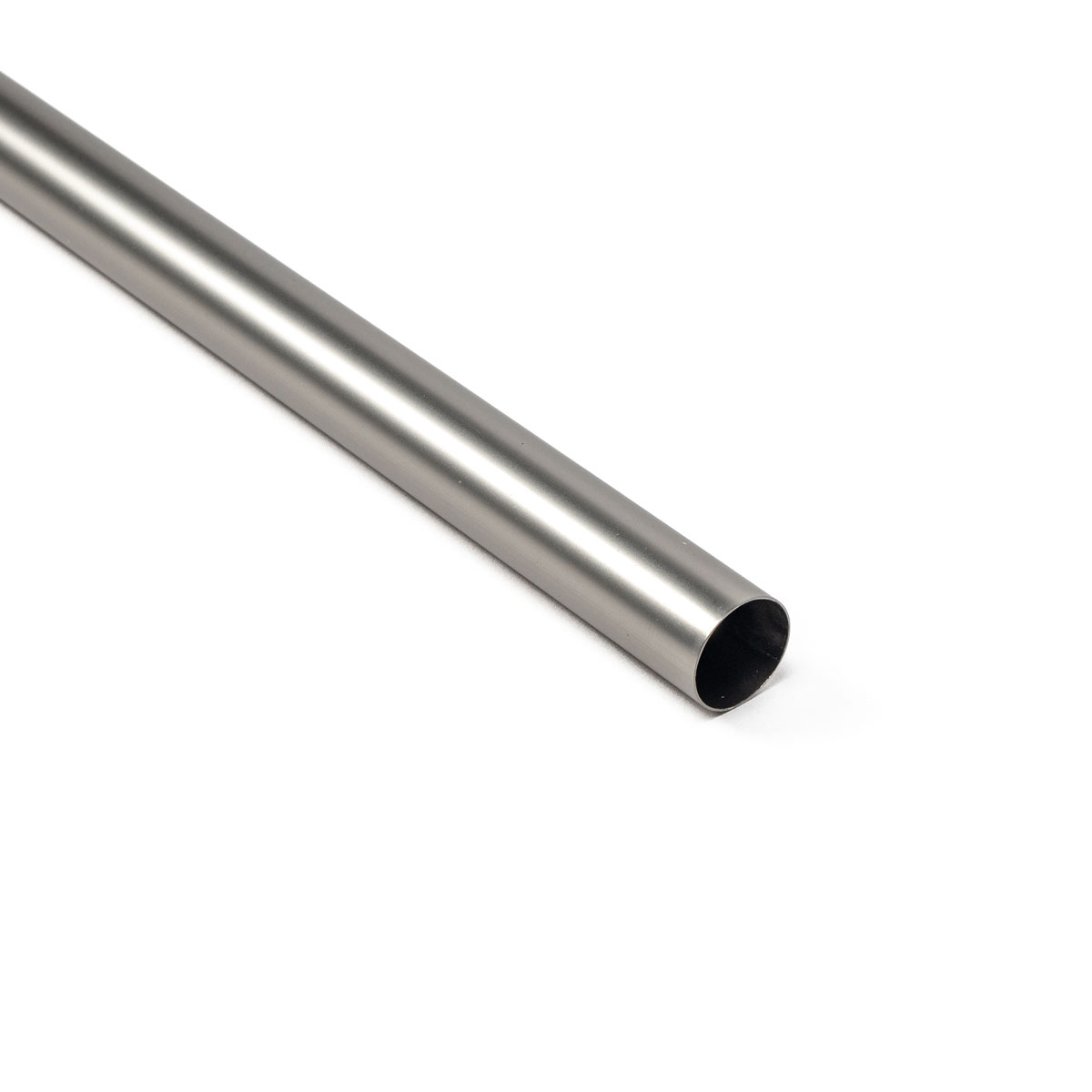 Tubo de ferro forjado prateado fosco 250cm,  Tubo de ferro forjado prateado fosco 250cm