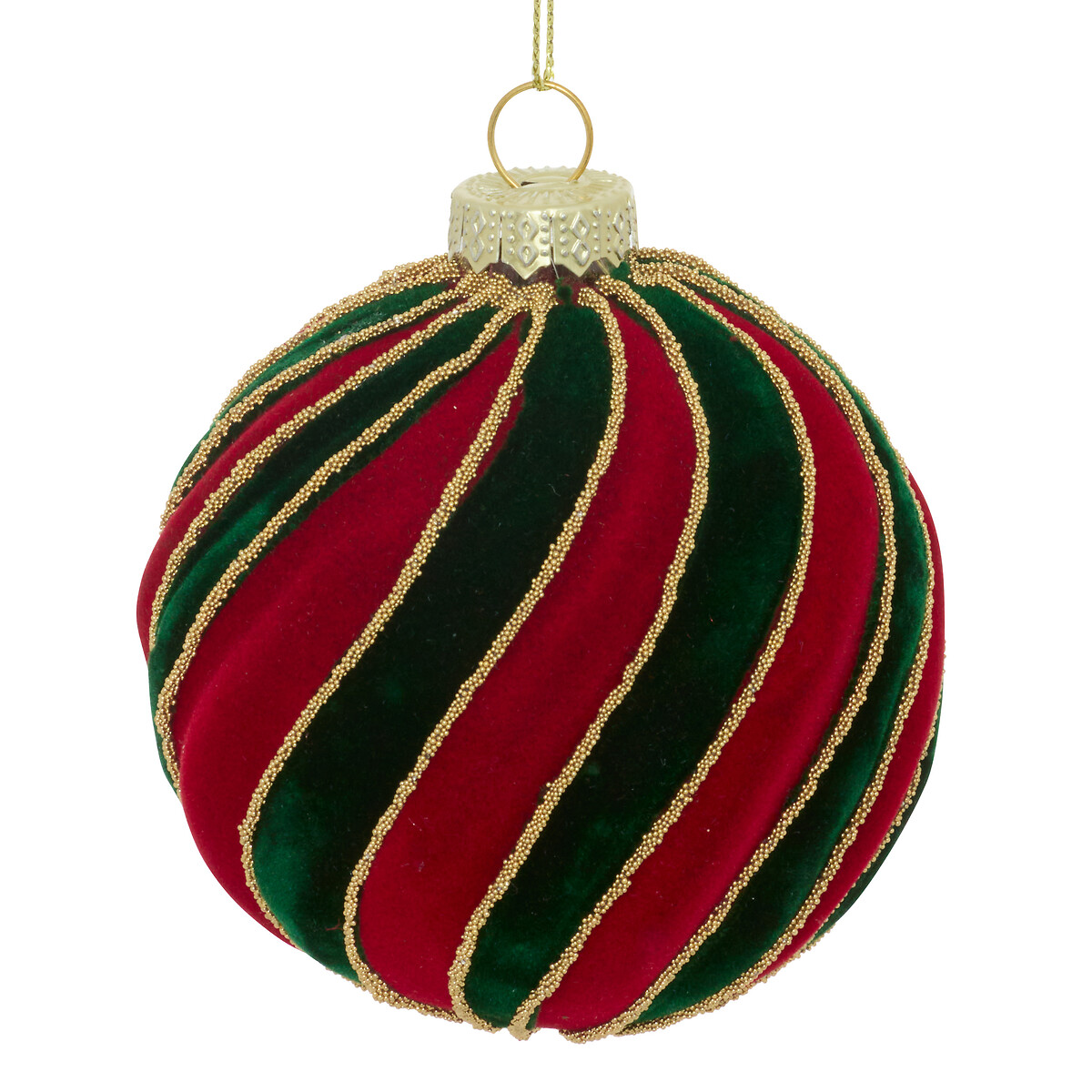 Bola de natal riscas 8cm