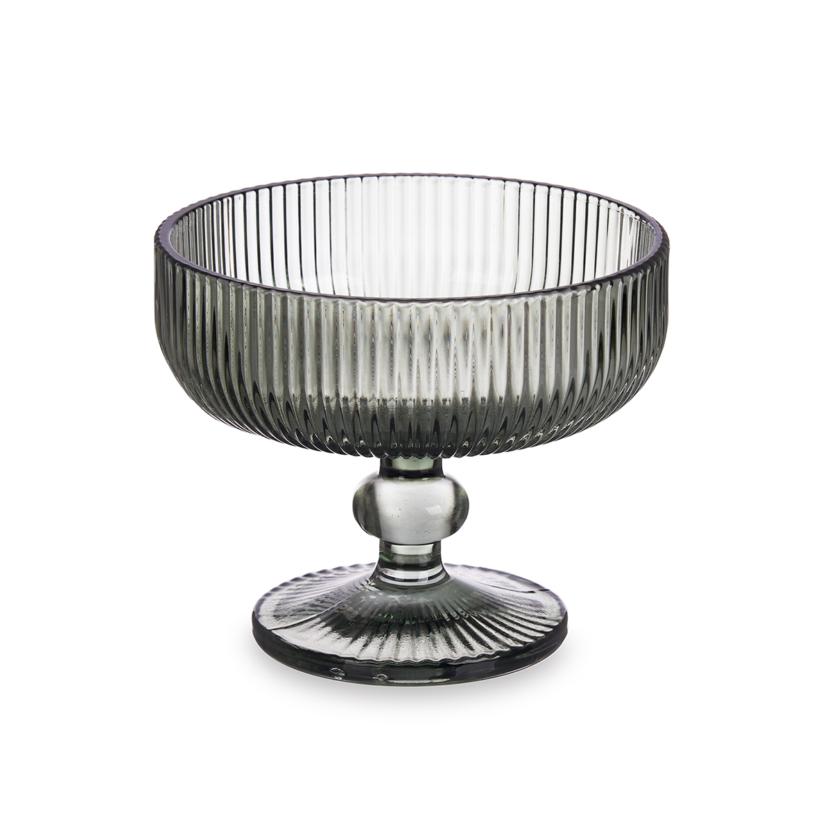 Ta&ccedil;a de gelado riscas verde em vidro 31cl