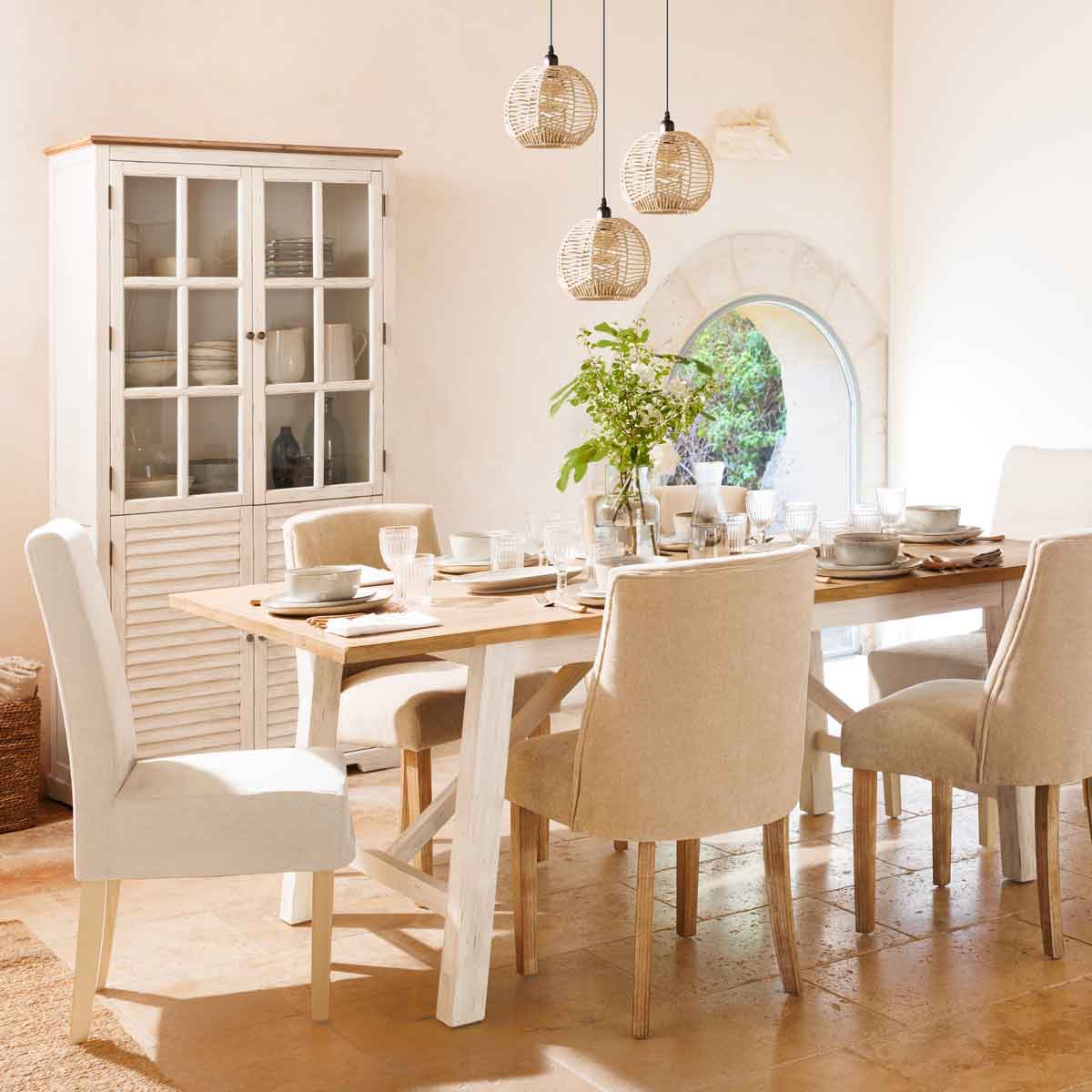 Vitrina OLBIA branca em mdf com 4 portas 190cm