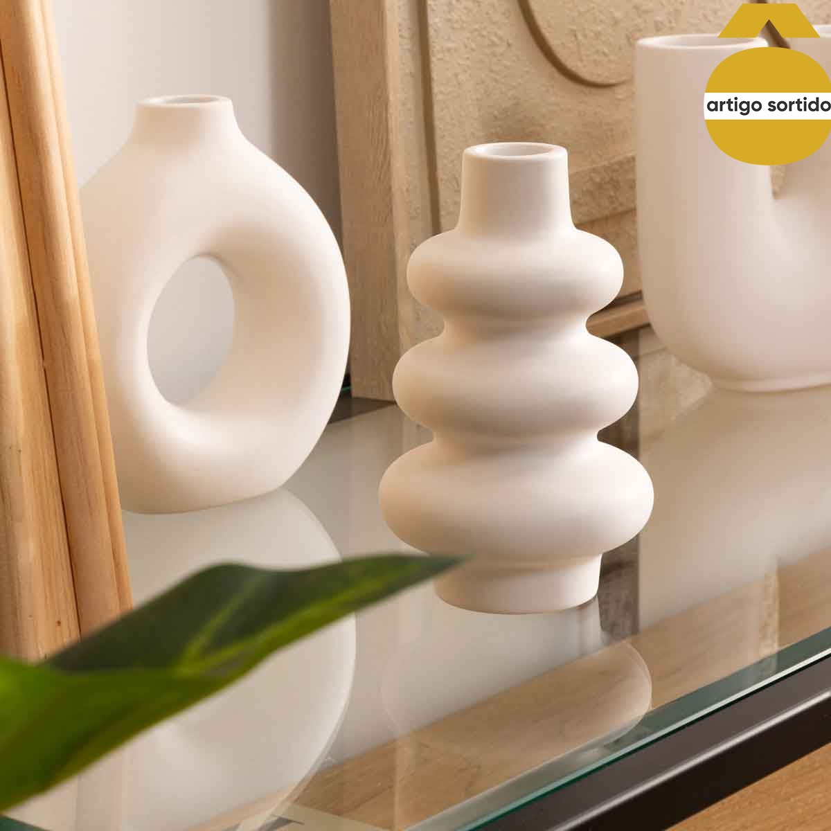 Vaso ZIYA em cer&acirc;mica 15cm