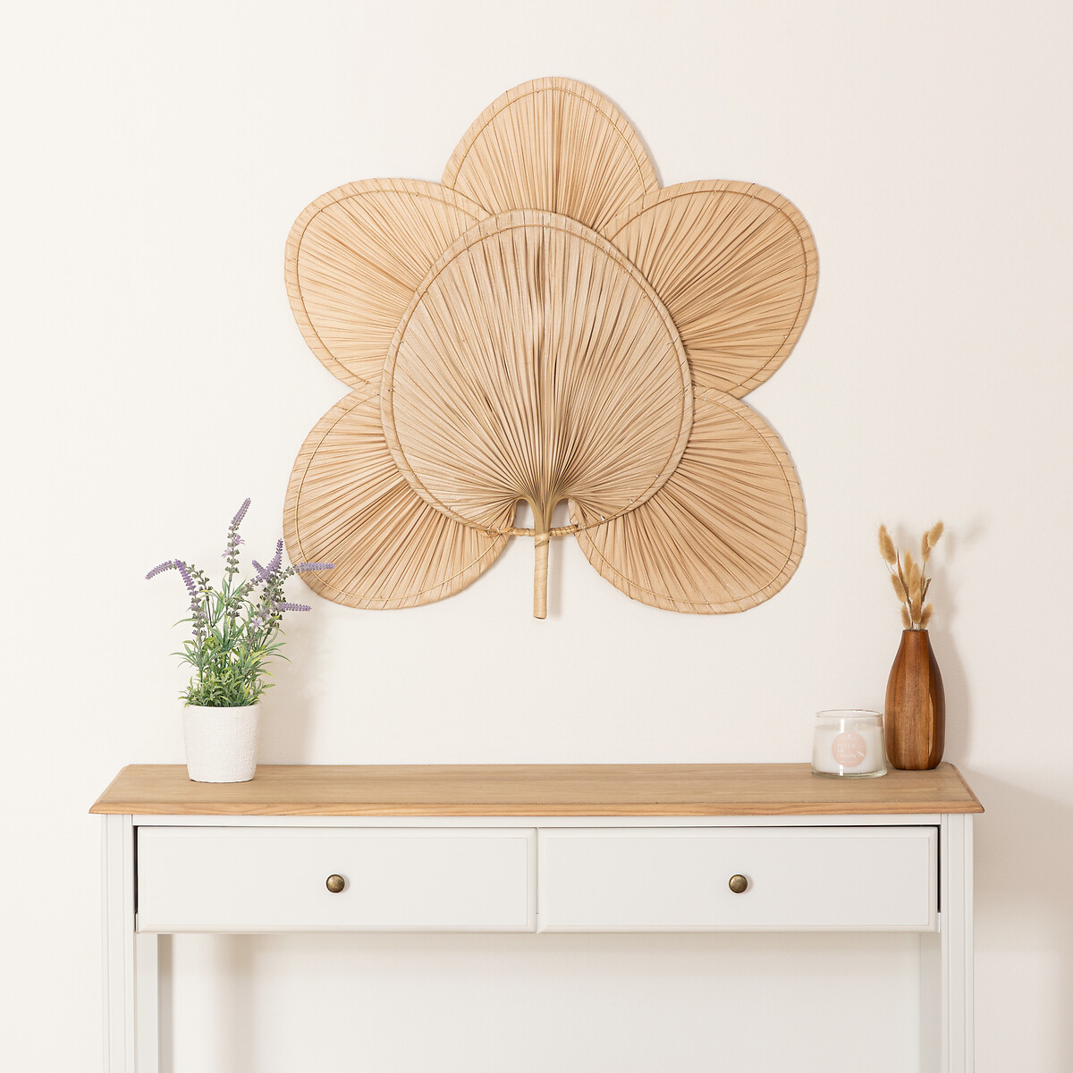 Folha de palmeira decorativa SELMA  em bambu 70cm