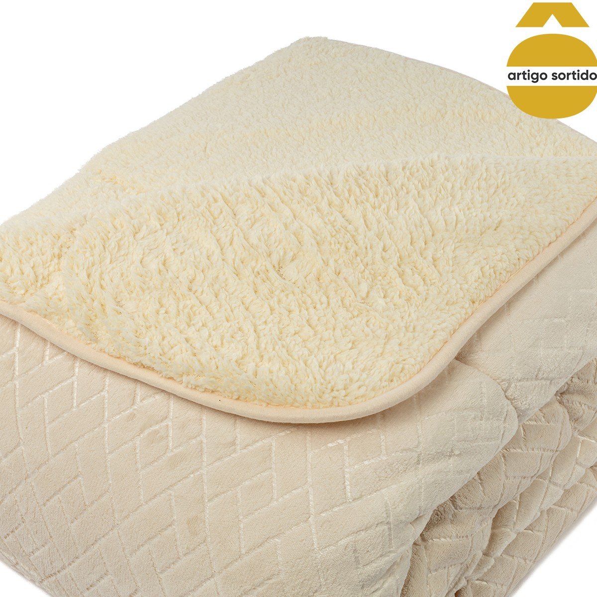 Edred&atilde;o sherpa JACK bege 220x240cm