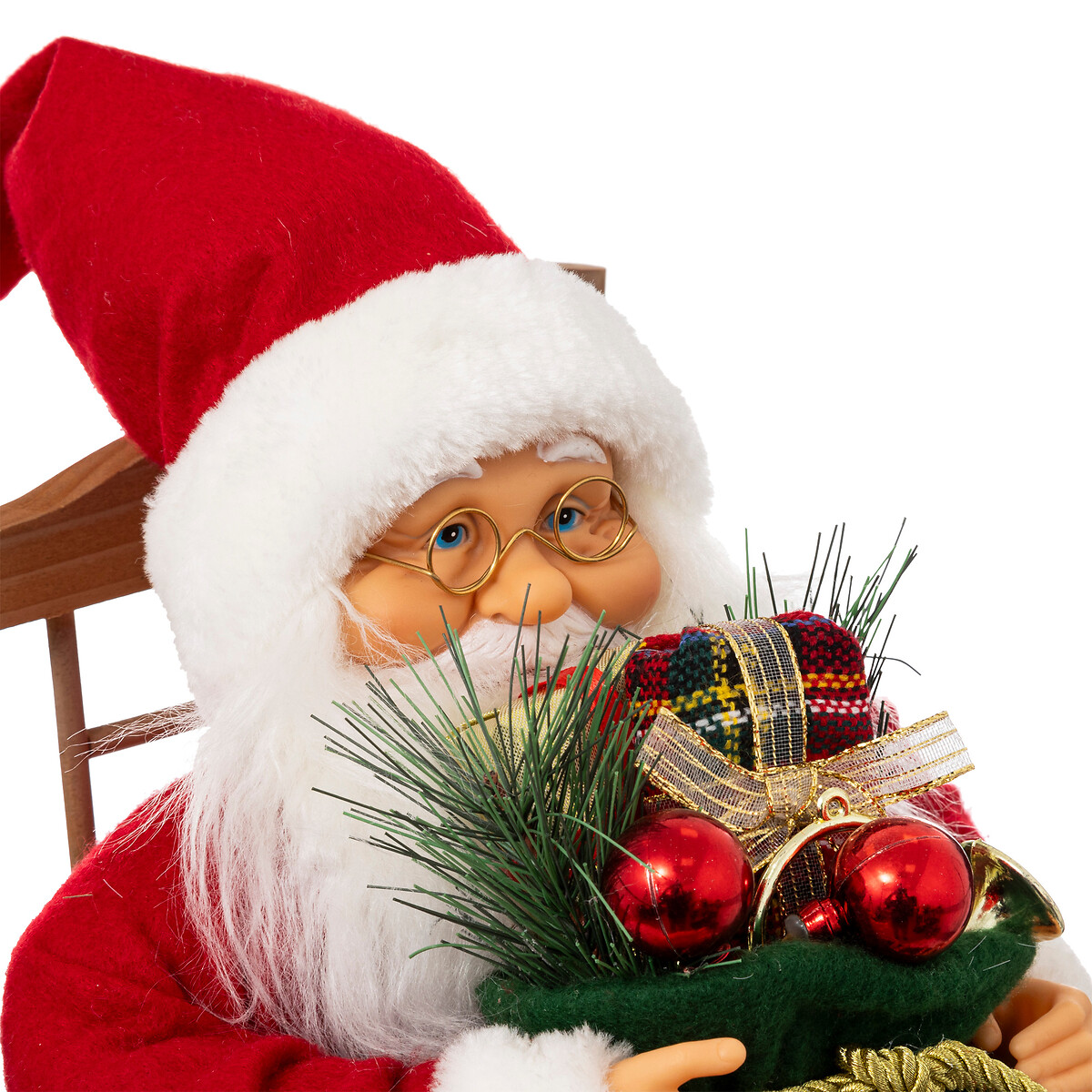 Figura pai natal com cadeira