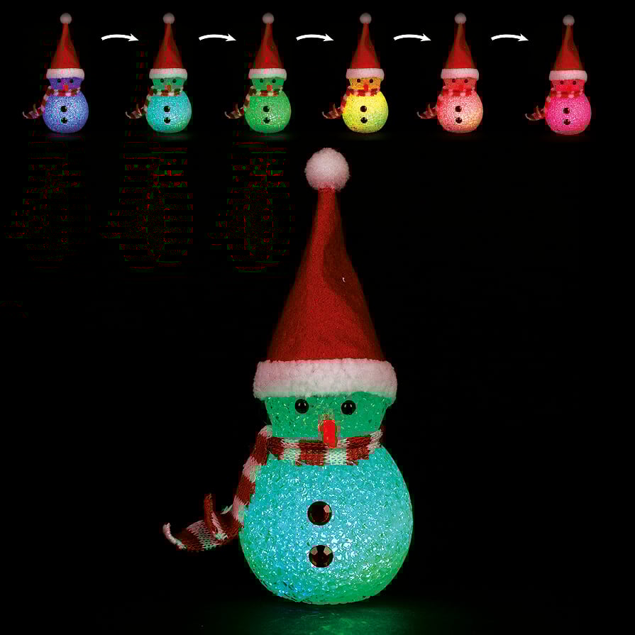 Boneco de neve decorativo com led