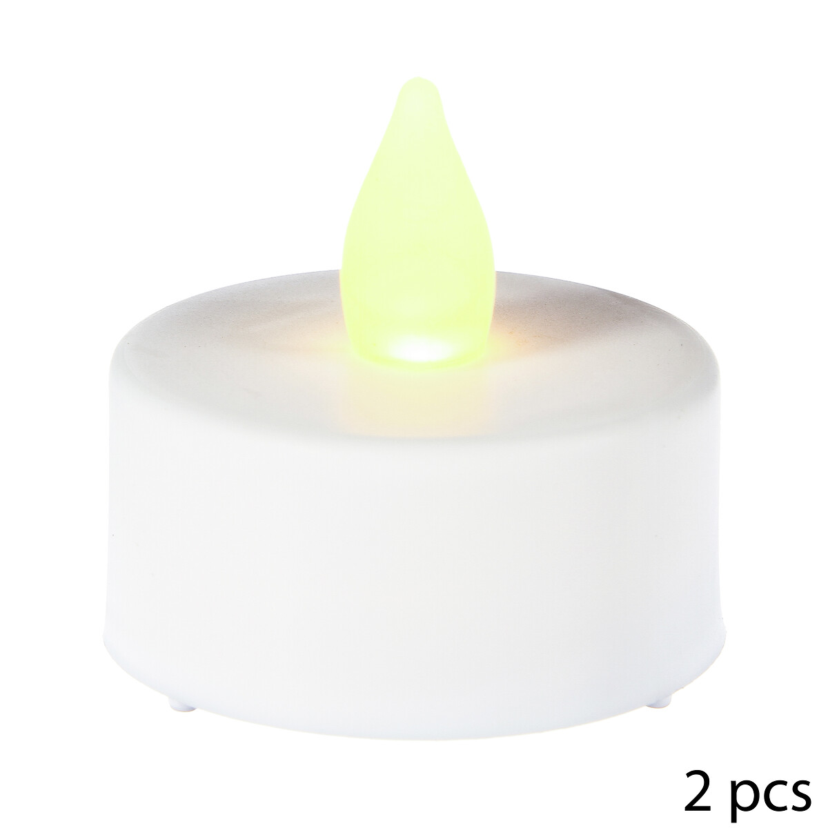 Conjunto de 2 velas tealight led brancas