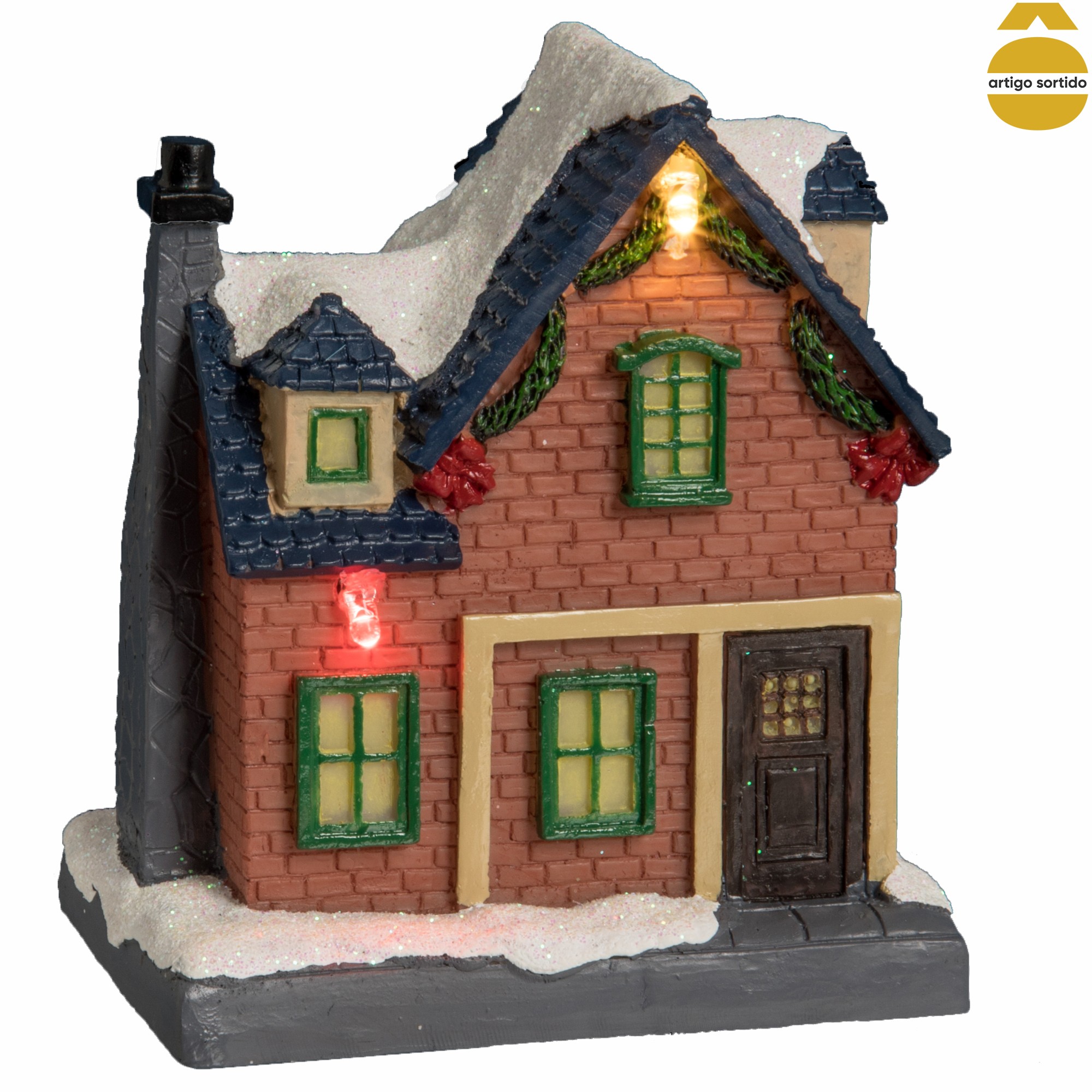 Mini aldeia loja decorativa luminosa