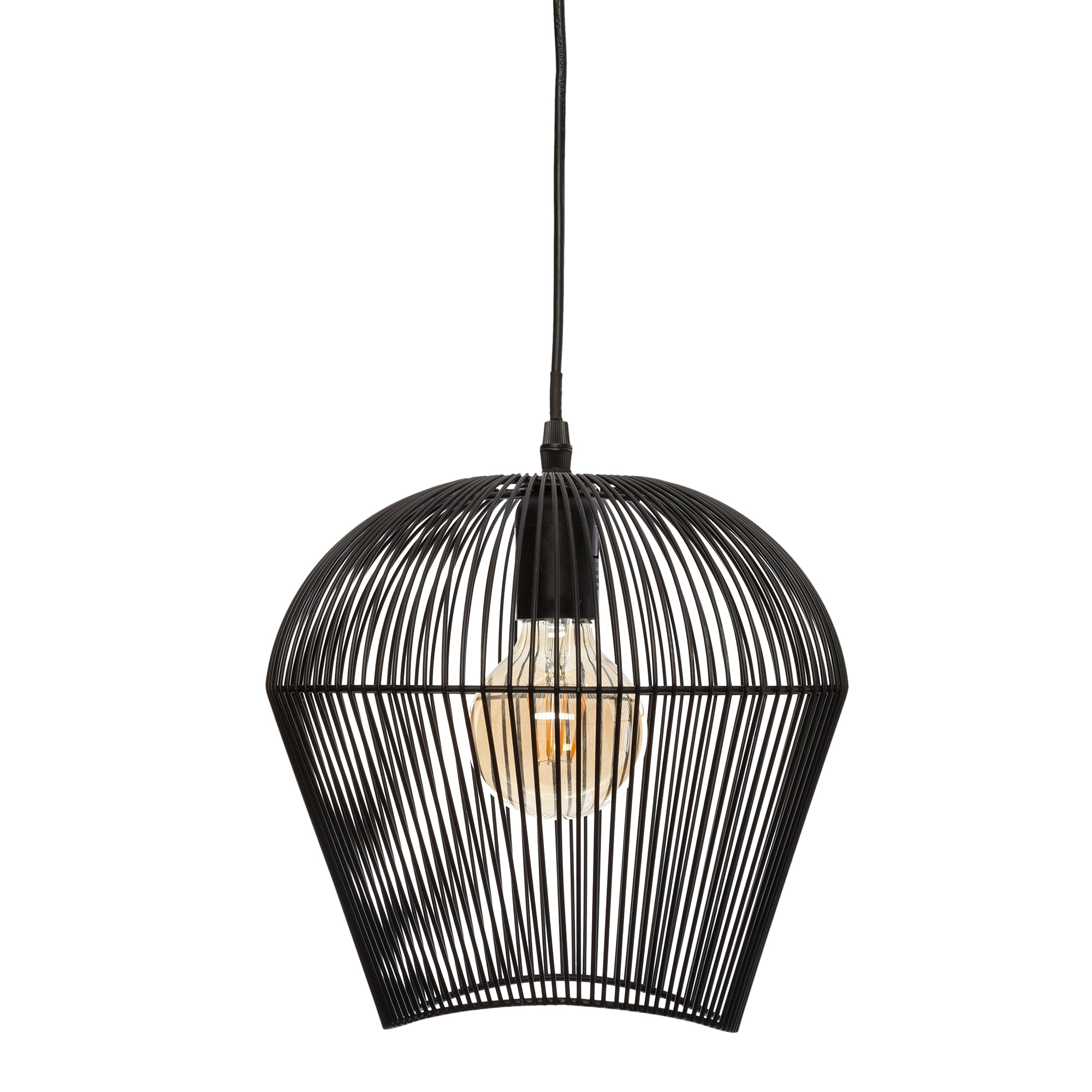 Candeeiro de teto JENA preto em metal 25cm