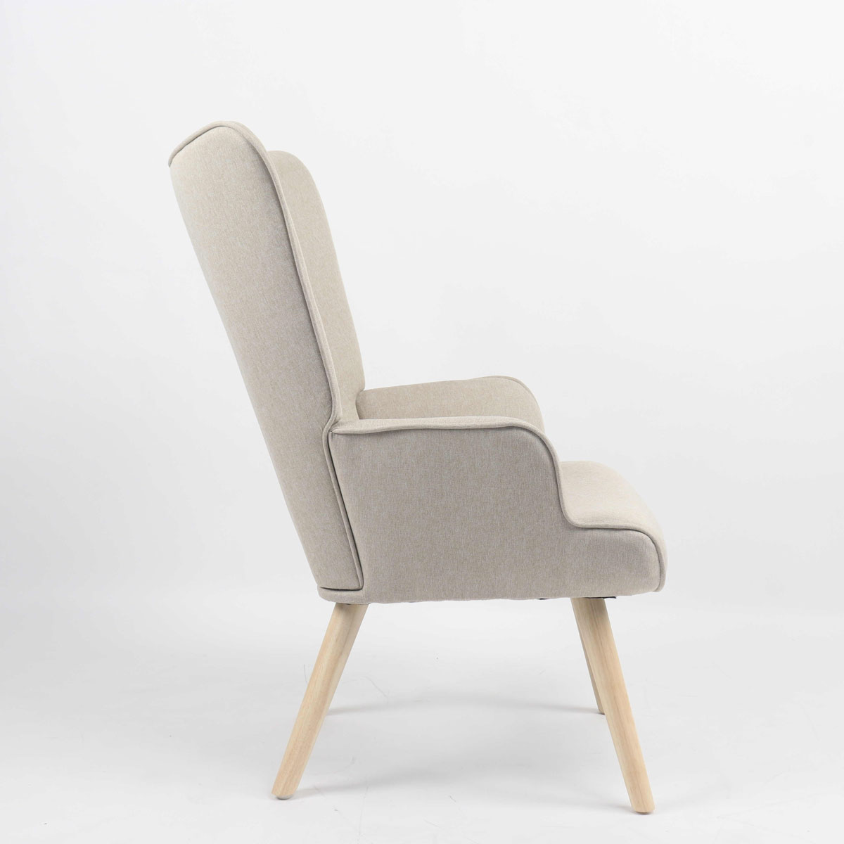 Poltrona TIFFANY bege em tecido