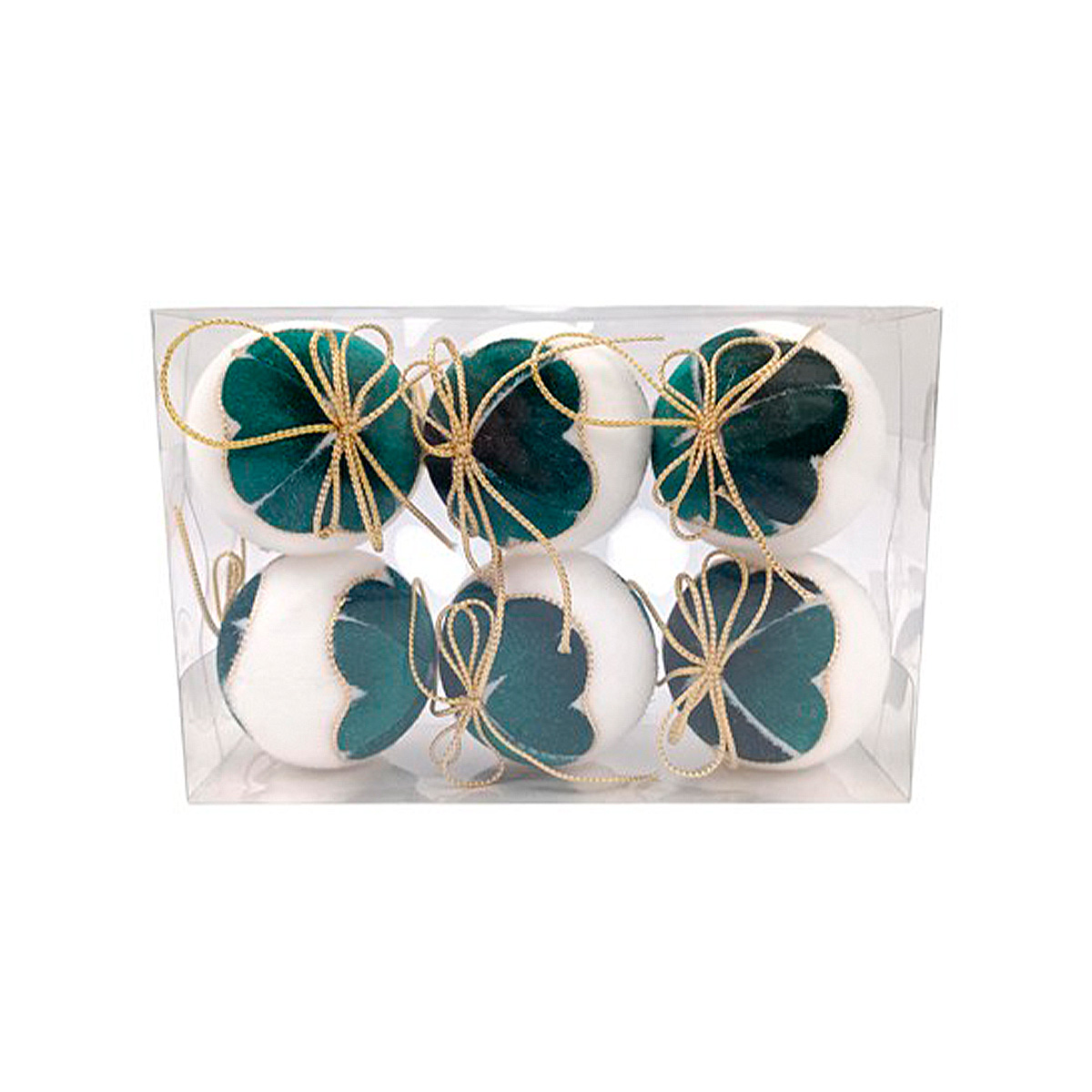Conjunto De 6 Bolas De Natal 8cm