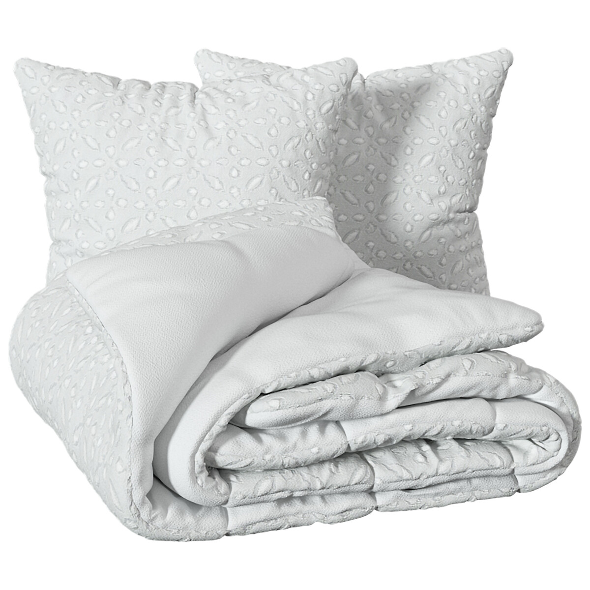 Capa de edredão e 2 capas de almofada branco SWAN 220x240cm