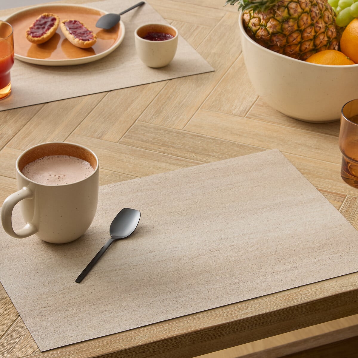 Individual de mesa AUTHENTIQUE TRAVERTIN bege 45x30cm