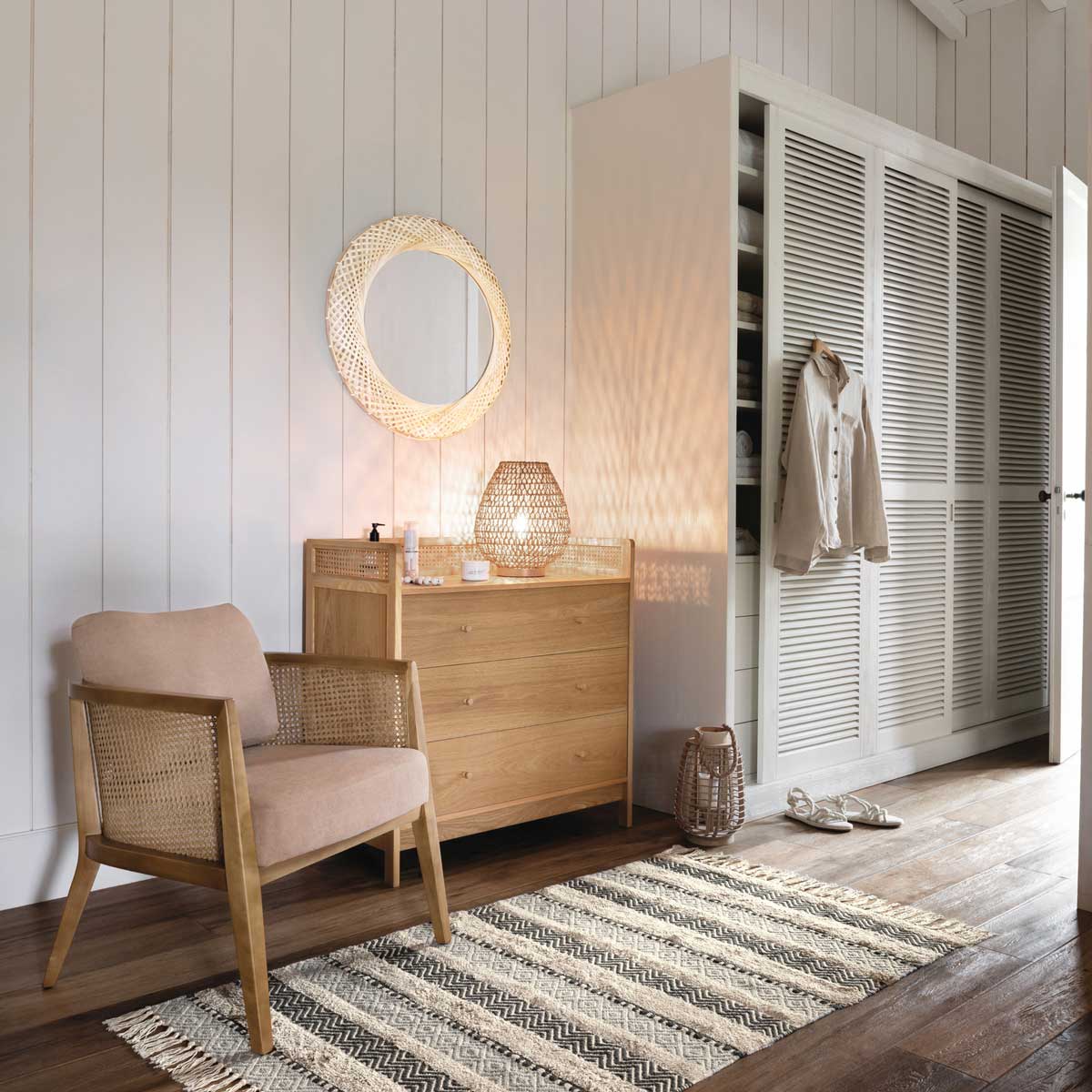 Candeeiro de mesa ETEL bege 35,5cm