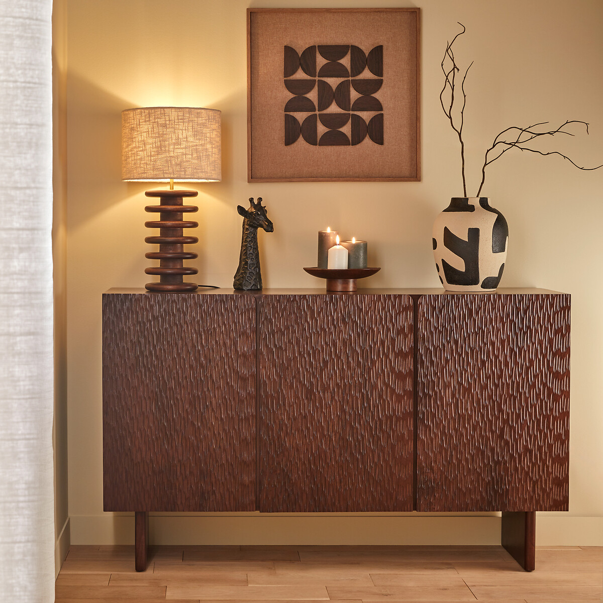 Quadro decorativo NYERO bege 60x60cm