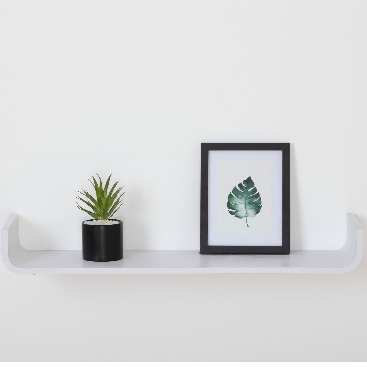 Prateleira curva para parede FIXY branco