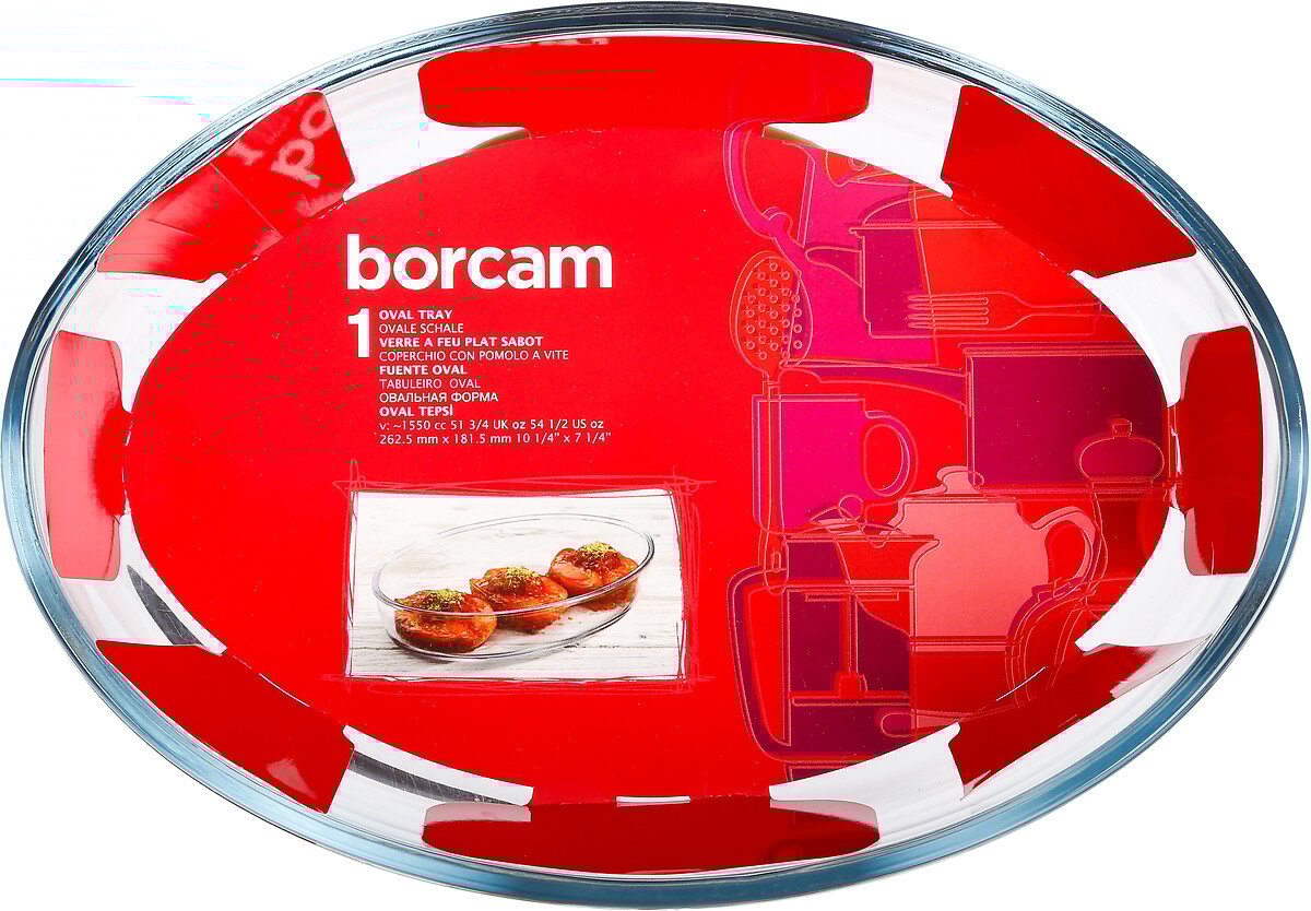 Travessa de vidro oval 26x18cm