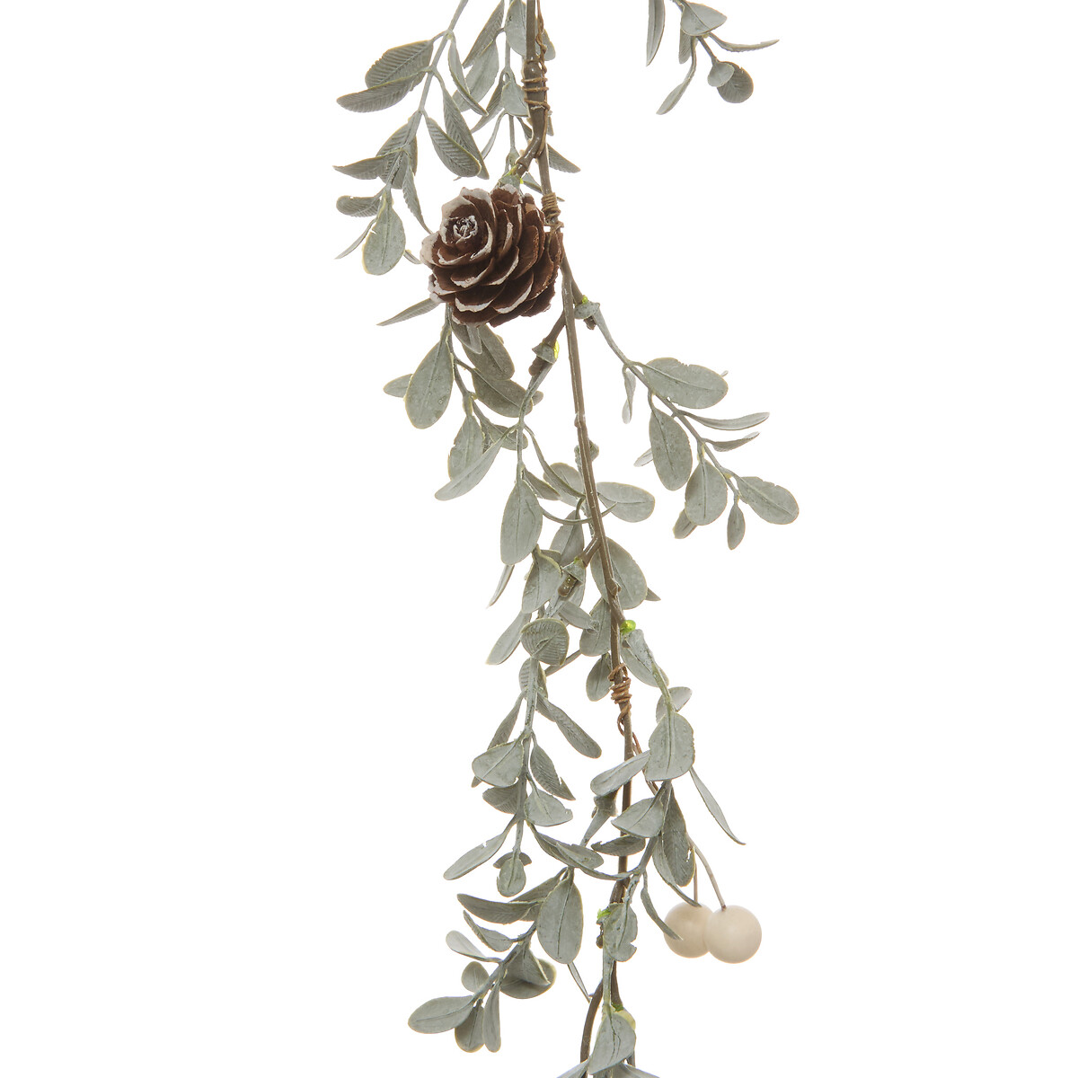 Grinalda com folhas e pinhas 110cm