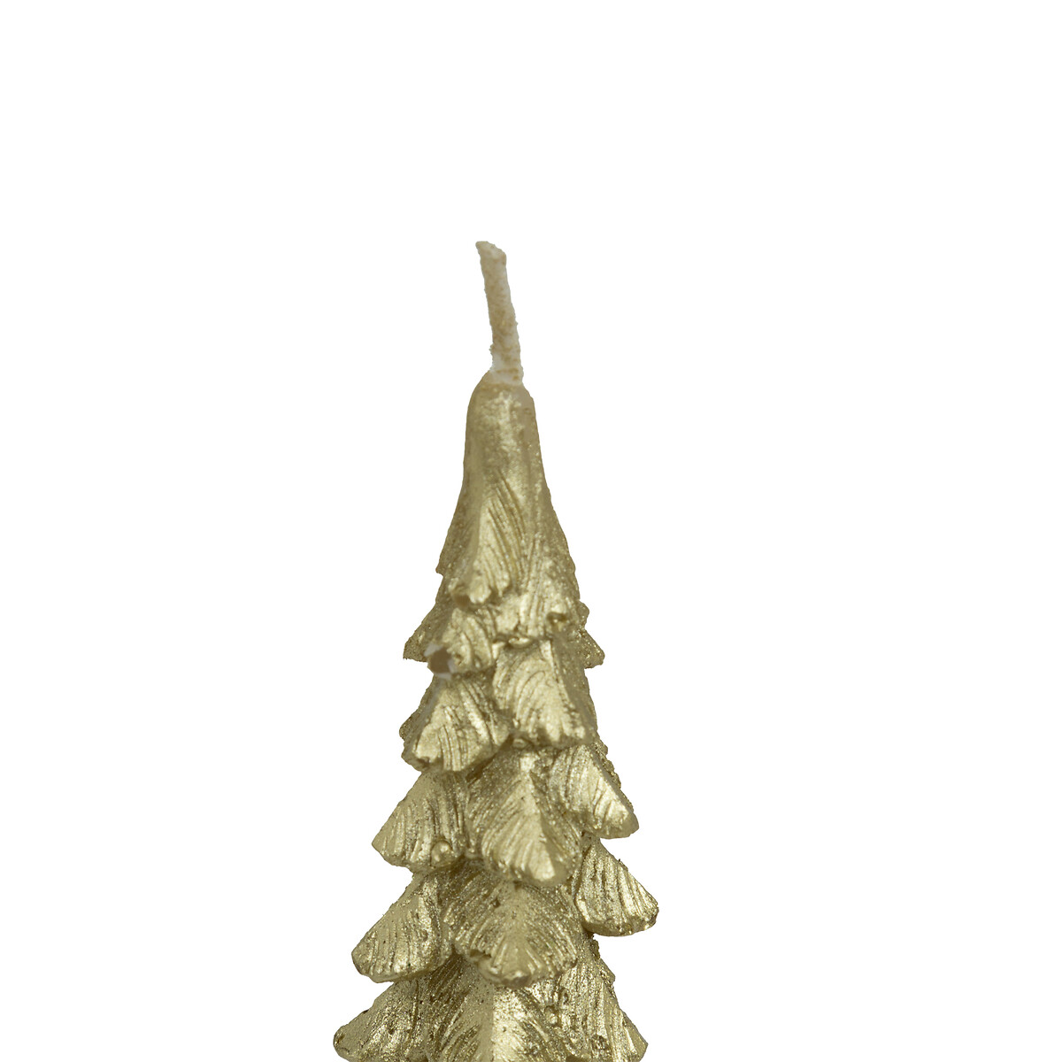 Conjunto de 2 velas &aacute;rvore de natal dourada 25cm