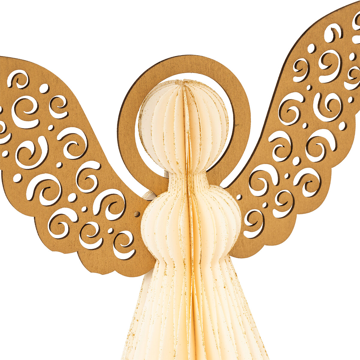 Anjo cru/dourado 25cm