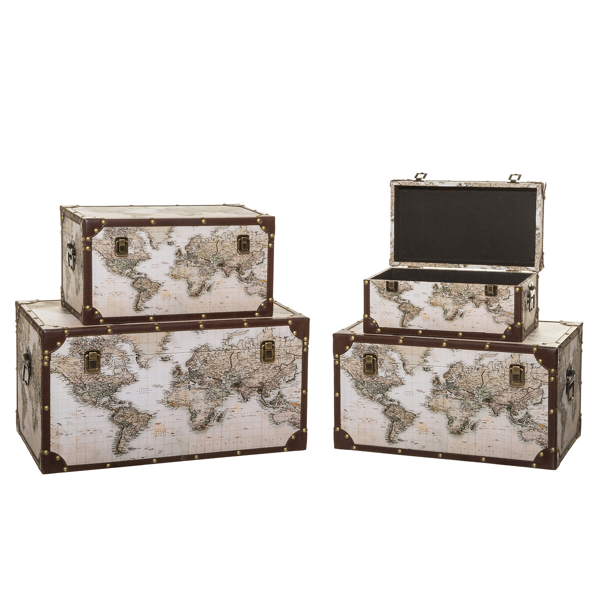 Baú decoração mundo ANZO 25x49cm