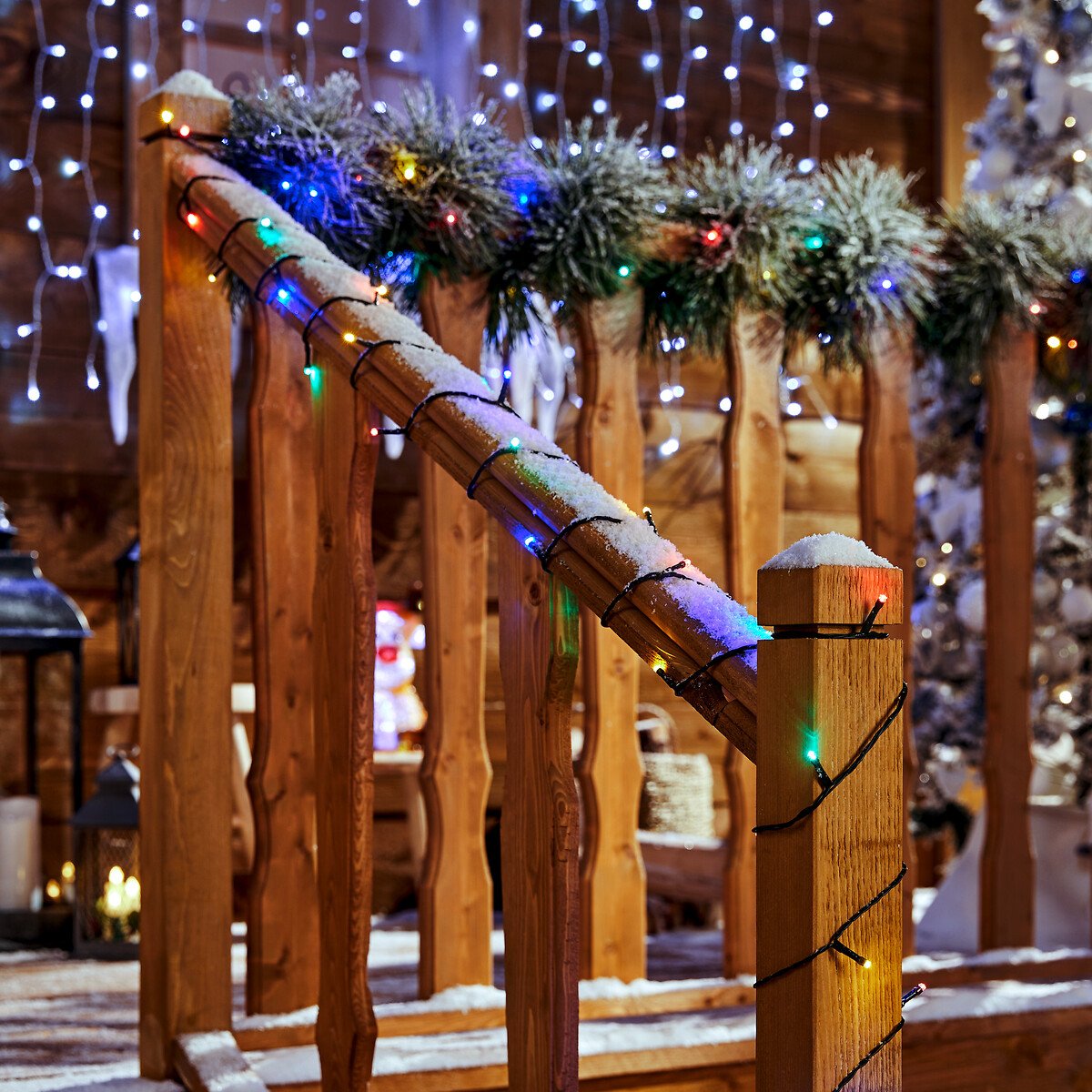 S&eacute;rie de natal multicolor 120LED 9M