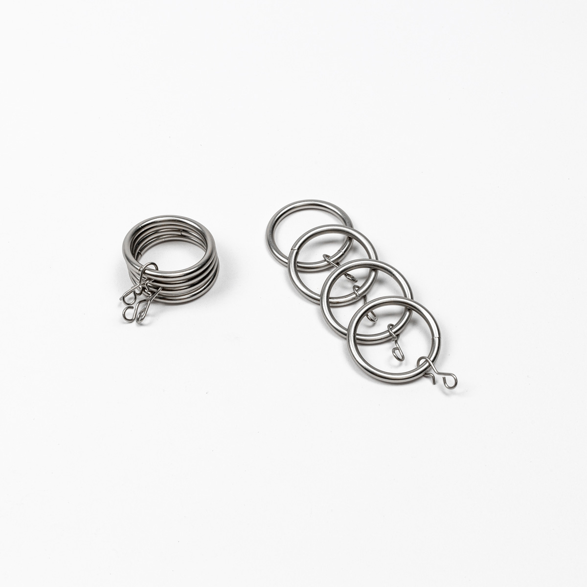 Conjunto de 8 argolas prateado d20cm