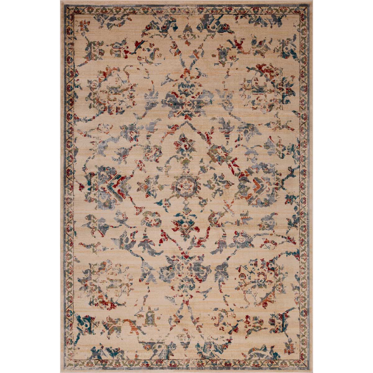 Tapete LENE bege e azul 200x285cm,  Tapete LENE bege e azul 200x285cm